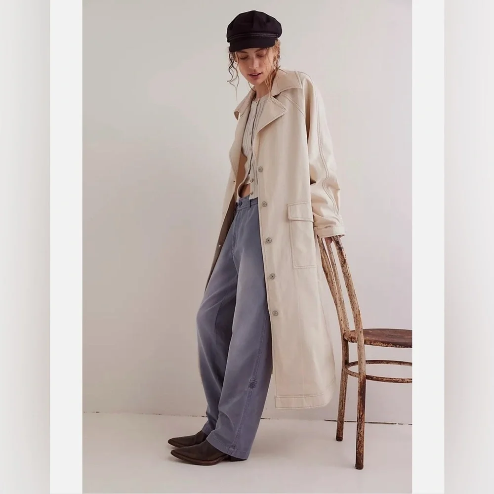 Free People perry washed trench coat